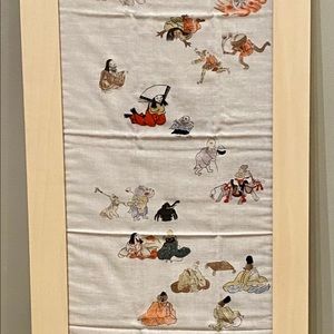 Hand painted Original Japanese Tenugui Art